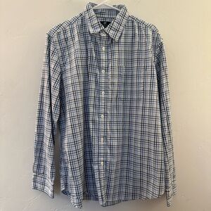Men's Blue Plaid Shirt